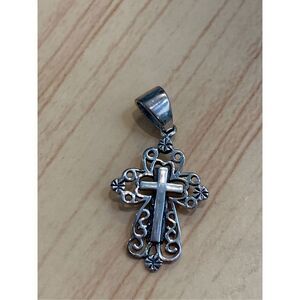.925 Cross Sterling Silver Jewelry Charm